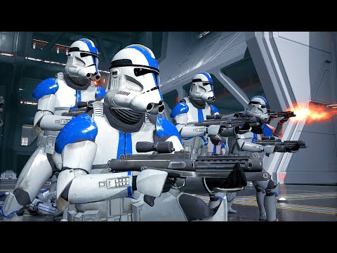501st Legion Clone Troopers vs Bounty Hunters - STAR WARS JEDI SURVIVOR NPC Wars