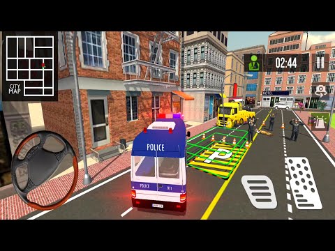 Policeman Emergency Ambulance Rescue Van Driving Simulator _ Yellow Ambulance Drive - Gameplay #201