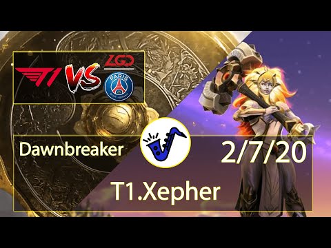 Dawnbreaker Dota 2 - Xepher - 2/7/20 - Soft Support / Pos 4 - T1 VS PSG.LGD - TI10