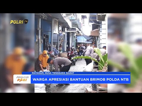 BRIMOB POLDA NTB SIGAP BERSIHKAN MASJID PASCA BANJIR