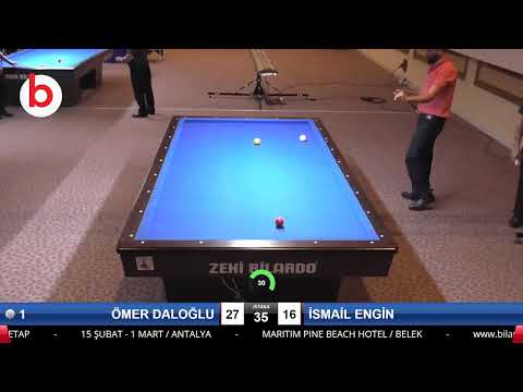 ÖMER DALOĞLU & İSMAİL ENGİN Bilardo Maçı - 2020 TK 1.ETAP ANTALYA-3.ÖN ELEME