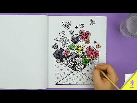 Книга Love, Hearts and Flowers Magic Painting Book video 1