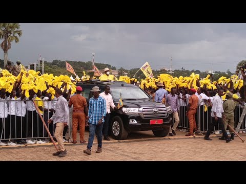 Bosmic Otim Welcomes President Museveni to Gulu City with His Anthem Mzee wa Kazi