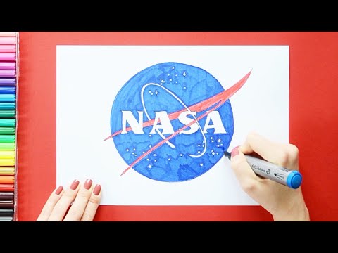 How to draw NASA Logo or Emblem