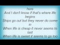 Tom T. Hall - Ships Go Out Lyrics