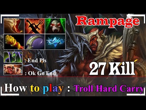 Rampage [Troll Warlord] The Monster Undefeated Cancer Gameplay 27 Kill | Dota 2 Sroksre GamePlay