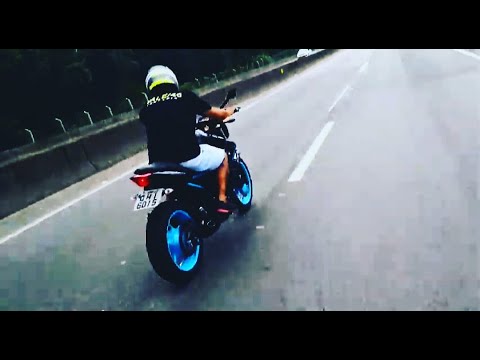 XJ6 Azul e preta Yamaha acelerando em fuga explodindo na rodovia BR top Speed final