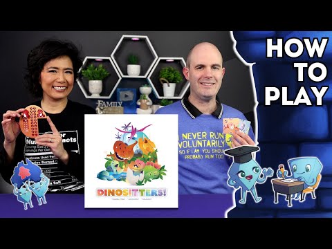 Dinositters! - How to Play Board Game. Tutorial with Stella and Tarrant