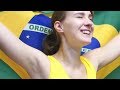 Brazilian Young Woman Celebrates As Holding The Flag Of Brazil Stock Footage Videohive