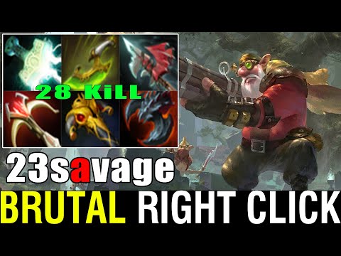 TLN.23Savage [Sniper] the Hard Carry Perspective BRUTAL HEADSHOT Full Item 28Kills | Dota2 7.32E