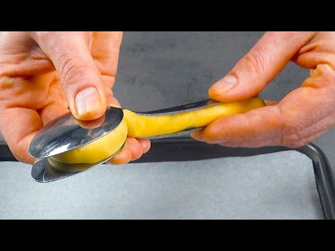 Press Cookie Dough Between 2 Spoons | 3 Great Ways To Satisfy Your Inner Cookie Monster!