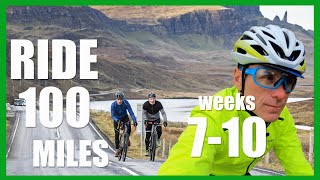 Training to cycle 100 miles April - video 3, weeks 7-10