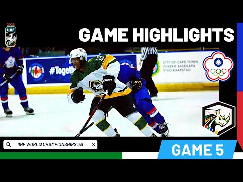HIGHLIGHTS | Chinese Taipei vs. South Africa | 2023 #IIHFWorlds Division 3A