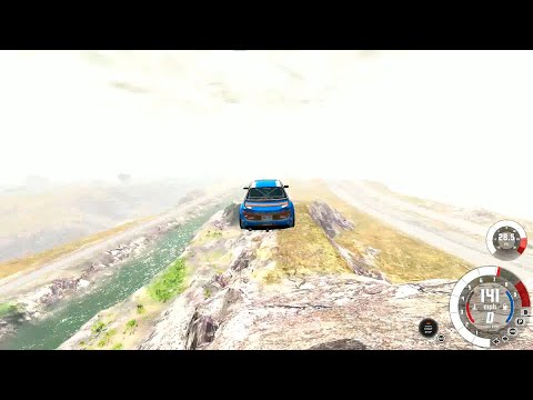 Trench On The Road  Jump and Crash | Beam NG drive