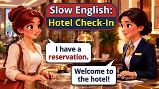 30-Days Slow English — Day 12: At the Hotel & Check-In 🏨