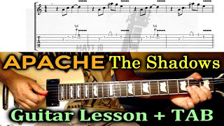 Apache THE SHADOWS Guitar Lesson with TAB Tutorial