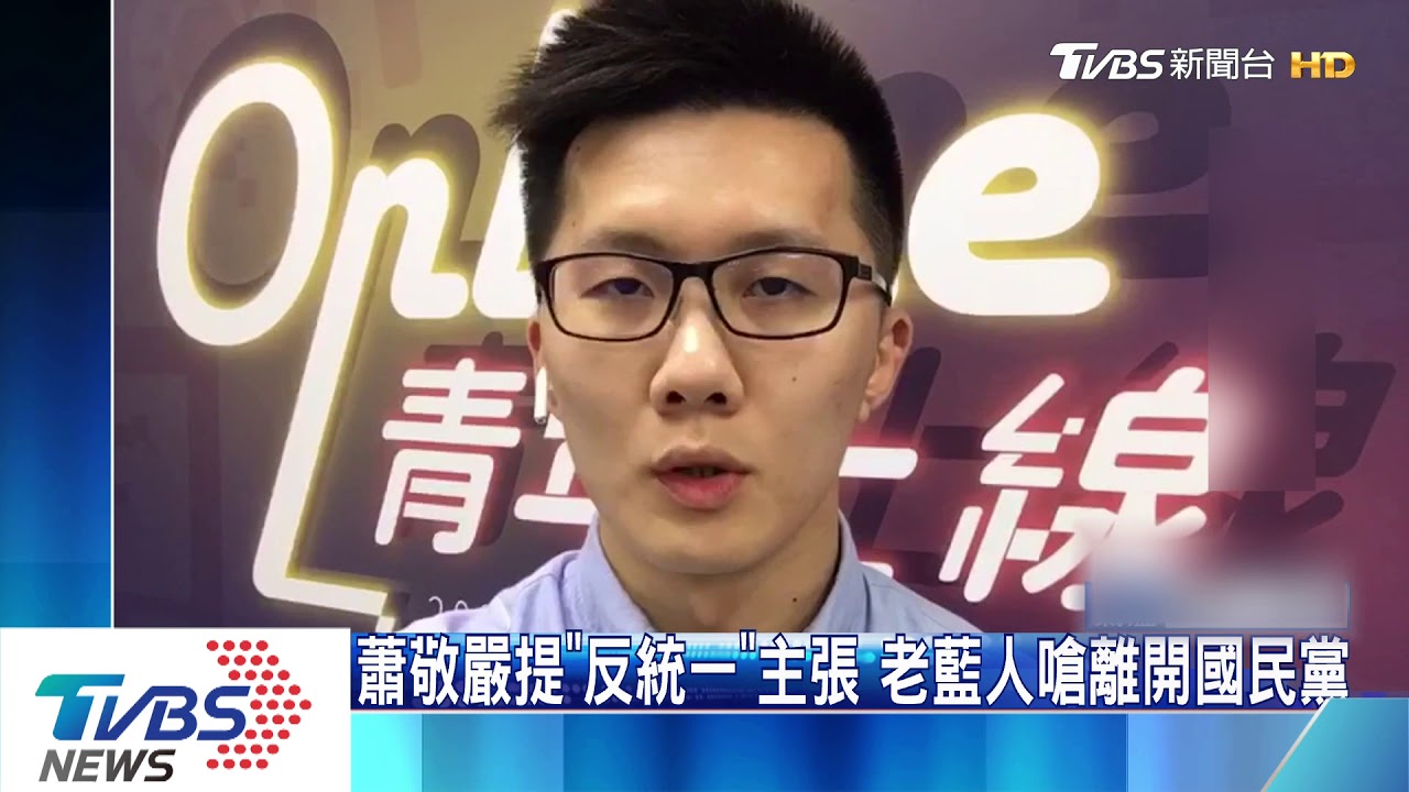 蕭敬嚴提「反統一」主張 老藍人嗆離開國民黨