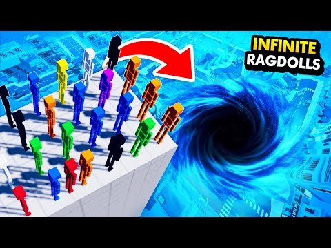 Throwing INFINITE RAGDOLLS From SKY Into BLACK HOLE (Fun With Ragdolls: The Game Funny Gameplay)