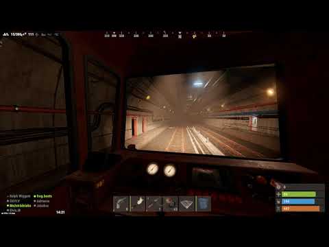 Just driving the new trains.. (glitch) - Rust