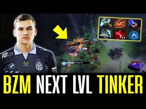 OG.bzm SOLO CARRY his team - Super Fast Hands TINKER Looks Like DOTA 2