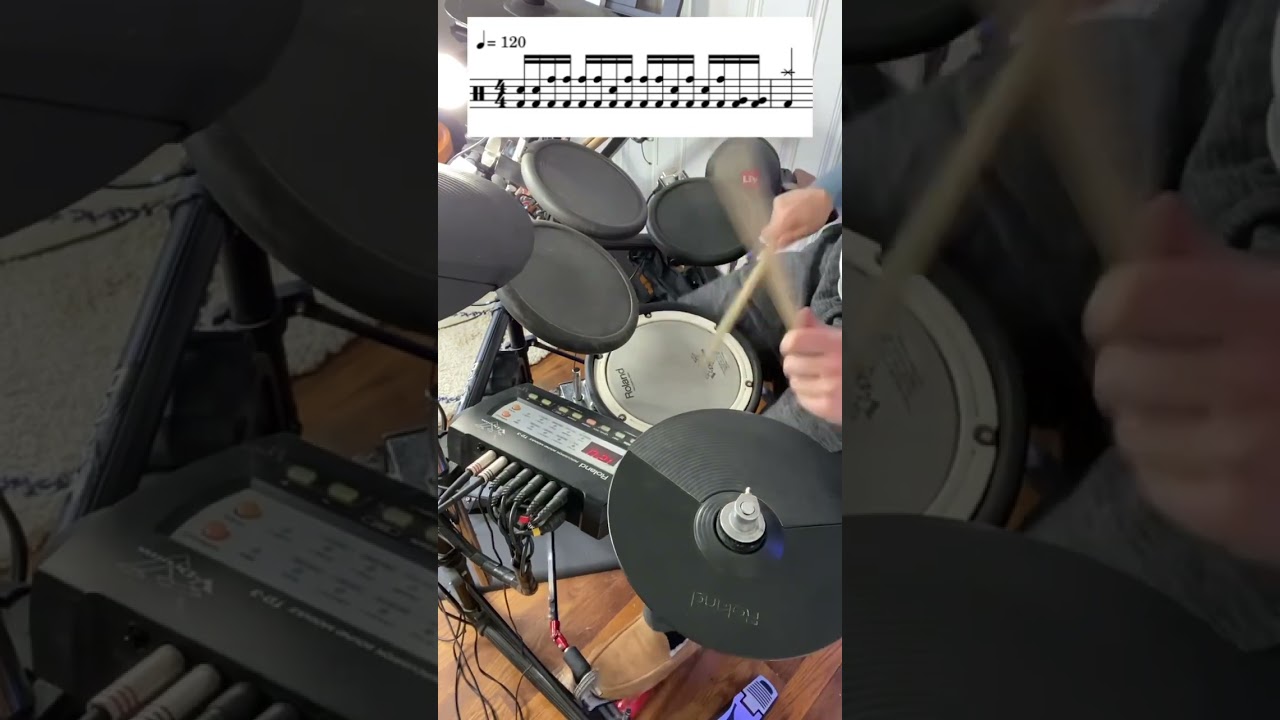 Fill Friday, simple sixteen notes#drumlesson #learndrums #fillfriday #lesson #fyp