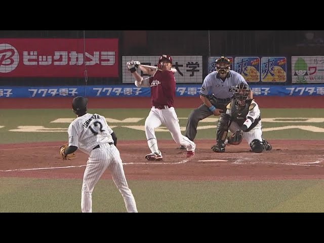 【3回表】イーグルス・辰己のポール直撃のソロホームランで同点に追いつく!! 2020/7/31 M-E