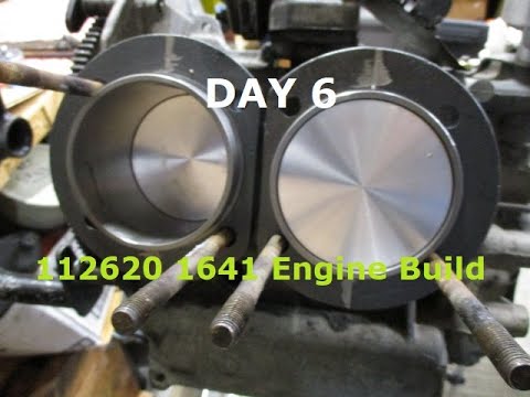 How to Rebuild a 1641 VW air cooled Engine - DAY6 pistons cylinders heads - 112620 1641 Engine Build