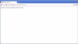 jQuery Tutorial - 137 - Creating a day/hour/min/sec countdown plugin
