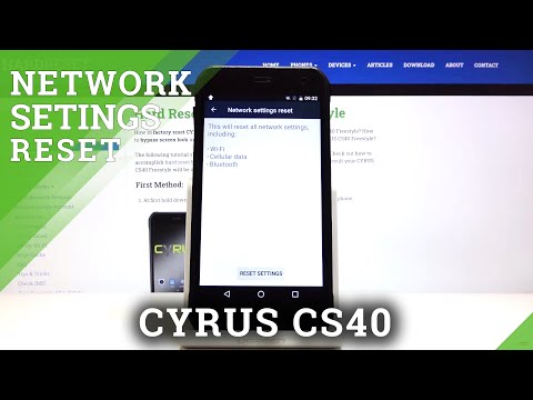 How to Reset Network Settings in CYRUS CS40 - Restore Network Configuration