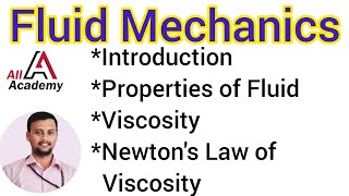 Fluid Mechanics Module 1 : Basic Concept | Fluid Properties | Viscosity | Part 1 | VTU FM | 4th Sem