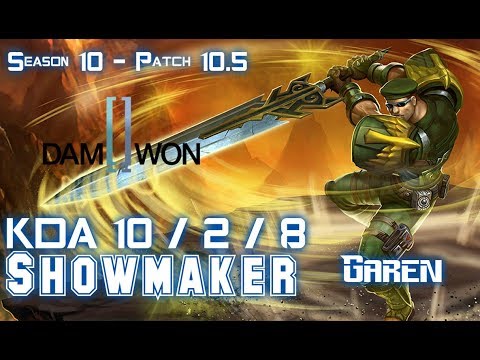DWG Showmaker GAREN vs QIYANA Mid - Patch 10.5 KR Ranked