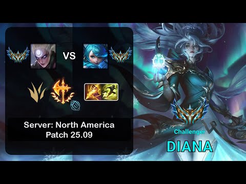 Diana Jungle vs Gwen - NA Challenger - Patch 25.09