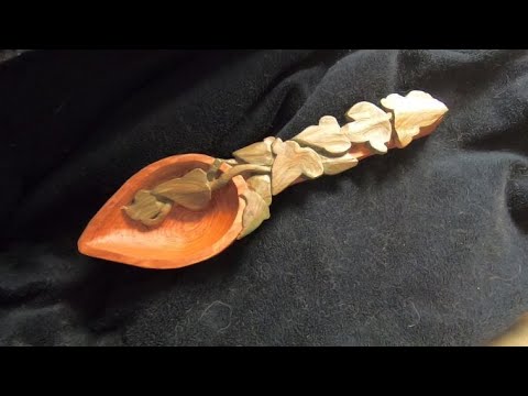 WOOD CARVE A SPOON WITH IVY VINES | Cottonwood Bark Carving | RAW Artists Canada Calgary Generate