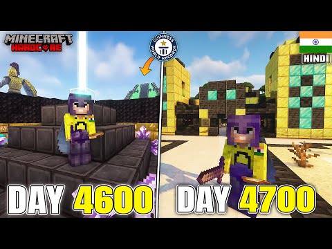 I Survived 4700 Days in Jungle Only World in Minecraft Hardcore(hindi) - Minecraft 100 days