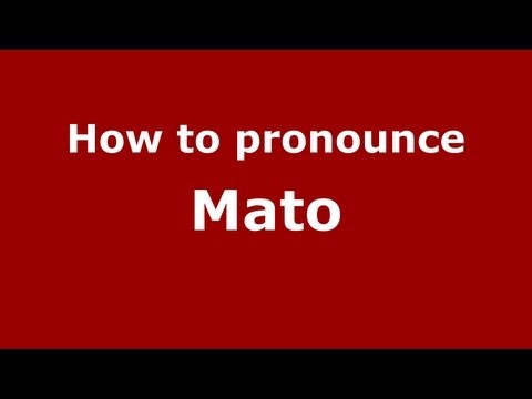 How to pronounce Mato