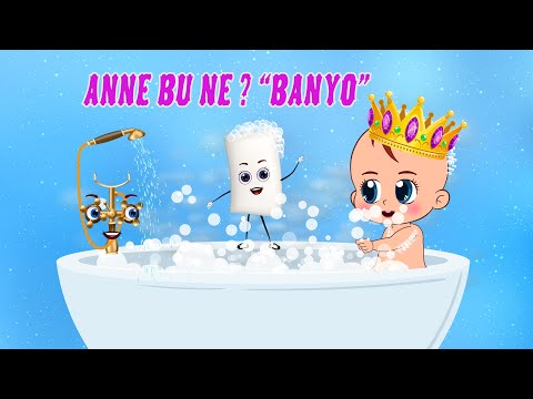 Anne Bu Ne? BANYO🚿🛀🧼🧽Eğitici ve Eğlenceli Bebek ve Çocuk Şarkıları🎶Aliş ile Zeliş🎈