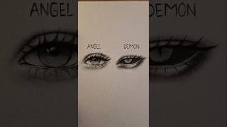 Drawing Angel eyes and Demon eyes ✨️ #drawing #tutorial #eyes #howtodraw #shorts #art