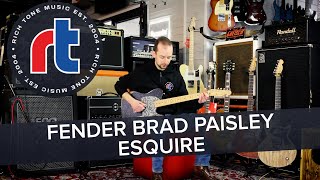 Video thumbnail for Rich Tone Music: Fender Brad Paisley Esquire - MN - Black Sparkle by Rich Tone Music