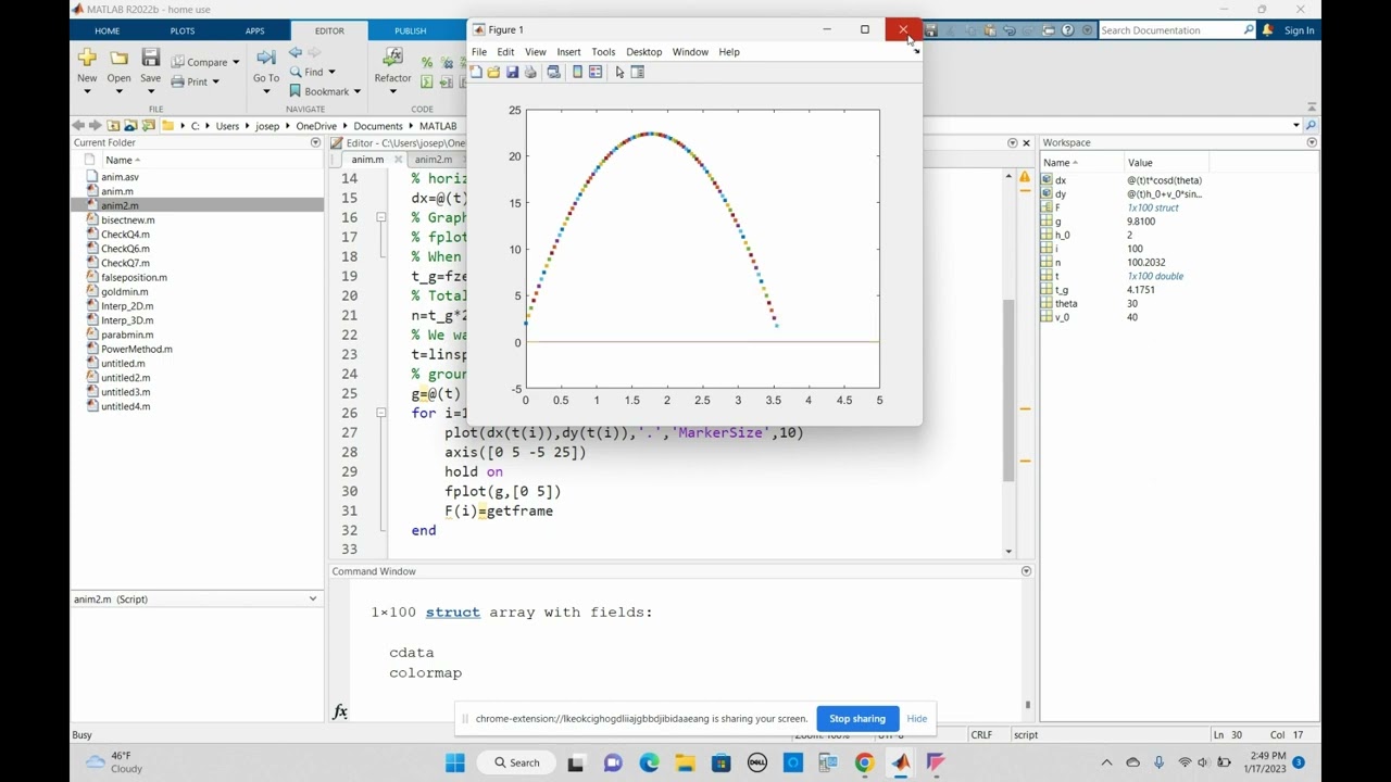 Animation in MATLAB
