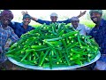 LADY FINGER FRY Spicy Okra Recipe Cooking With Eggs Village Style Okra Recipe Cooking Okra