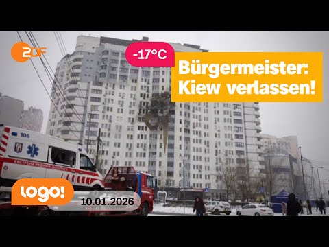 Nach russischem Angriff auf Kiew: 500.000 Haushalte ohne Strom | logo!-Nachrichten vom 10.01.26