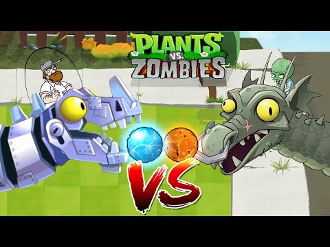 Plants Vs Zombies GW Animation Episode 78 : Crazy Dave Dinotronic Mechasaur vs Zombot Dark Dragon