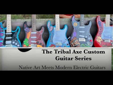IYG Tribal Axe Custom Stratocaster-style Sky, living art, custom wired, mucho mojo tone machine! image 9