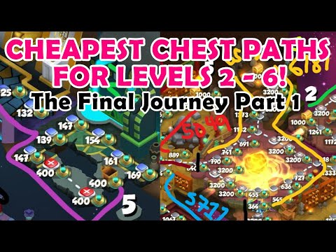 CHEAPEST Chest Paths Mapped for ALL 6 LEVELS of THE FINAL JOURNEY Castle Event Part 1! - DML #1405