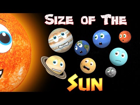 The Sun Size Comparison | Planets for Kids | Solar System Size Comparison