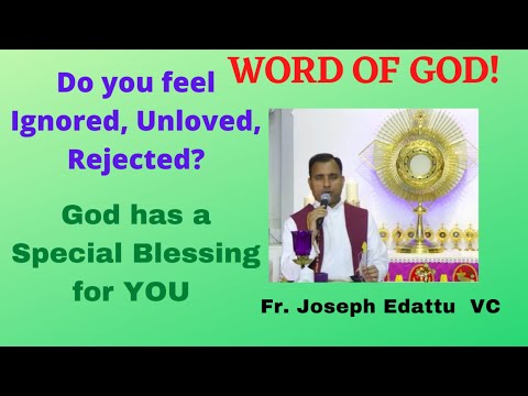🟡WORD OF GOD!    Do YOU feel Ignored, Unloved or Rejected? - Fr. Joseph Edattu VC