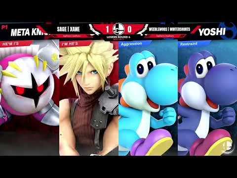 Sage/xane (Cloud/MetaKnight) vs Weeblewobs/Wintershorts (Yoshi/Yoshi) COST 2023 Dbls Losers Rd 4