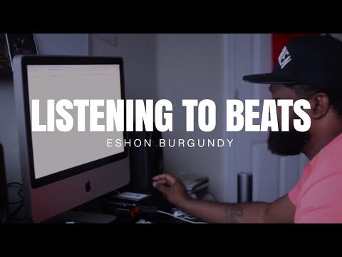 Eshon Burgundy listening to beats he produced (Bombay)