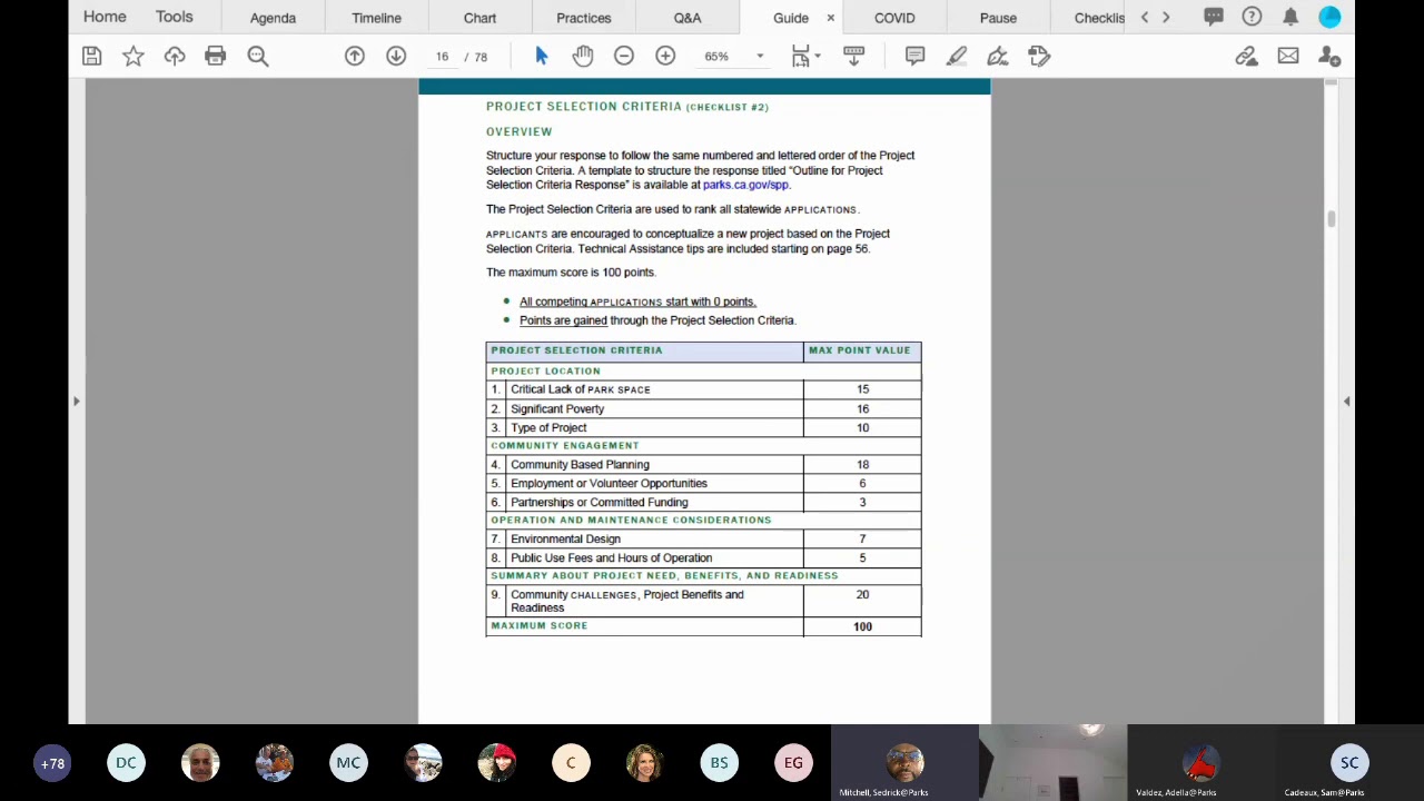 Project Selection Criteria Overview