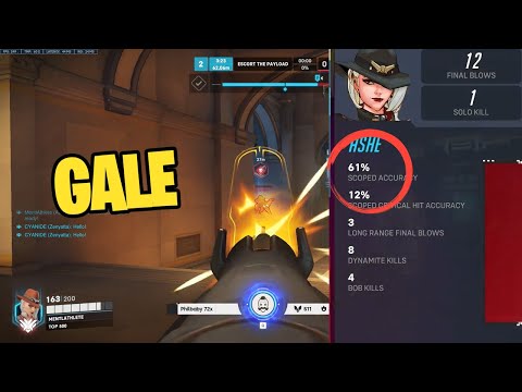 WHAT 61% ACCURACY OF ASHE LOOKS LIKE - GALE! ASHE  + BASTION OVERWATCH 2 SEASON 3 GAMEPLAY